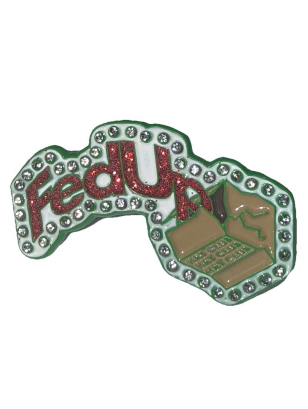 RARE LE 50 The 7 Line FedUp Enamel Pin #37/50 Rhinestone Glitter NY Mets